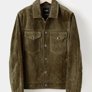 TODD SNYDER - Dylan suede jacket - OLIVE - MEDIUM